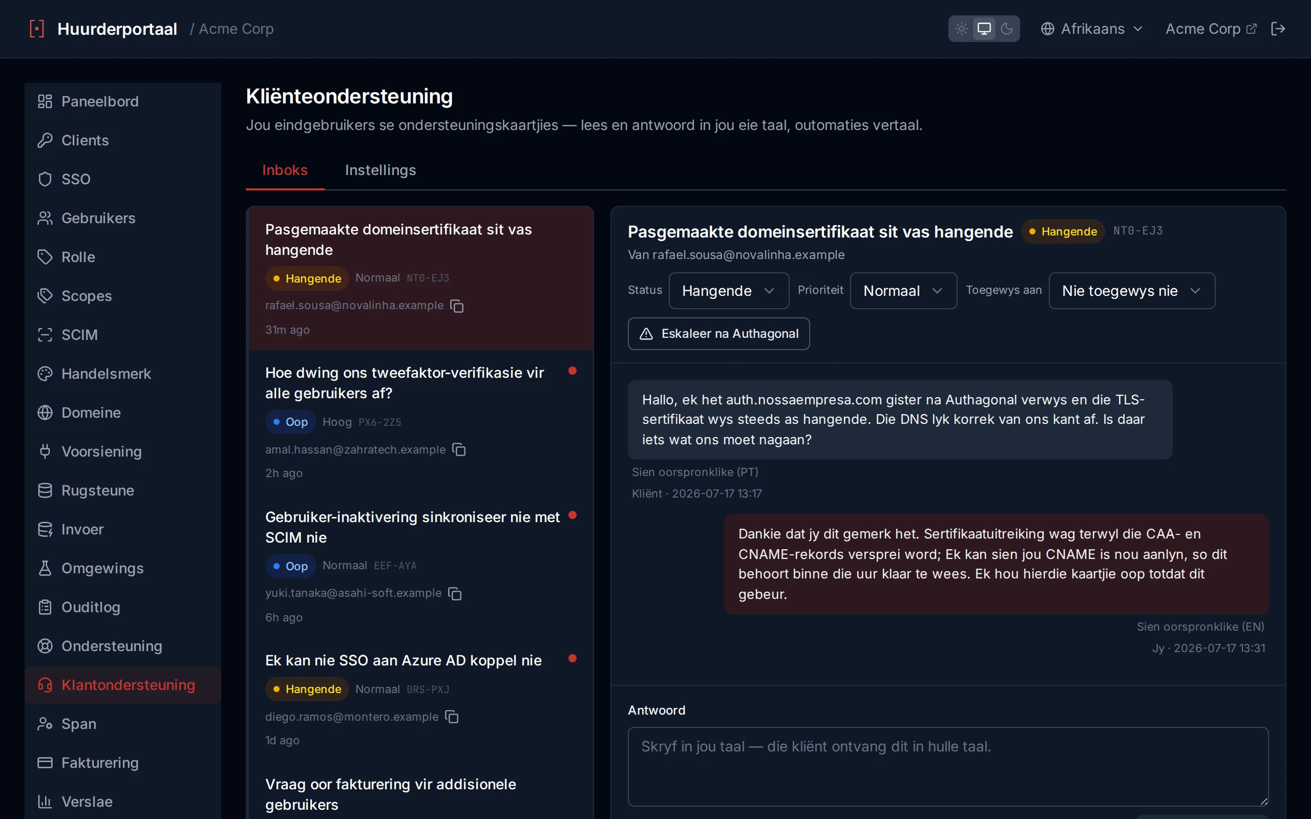 Kliëntondersteuning