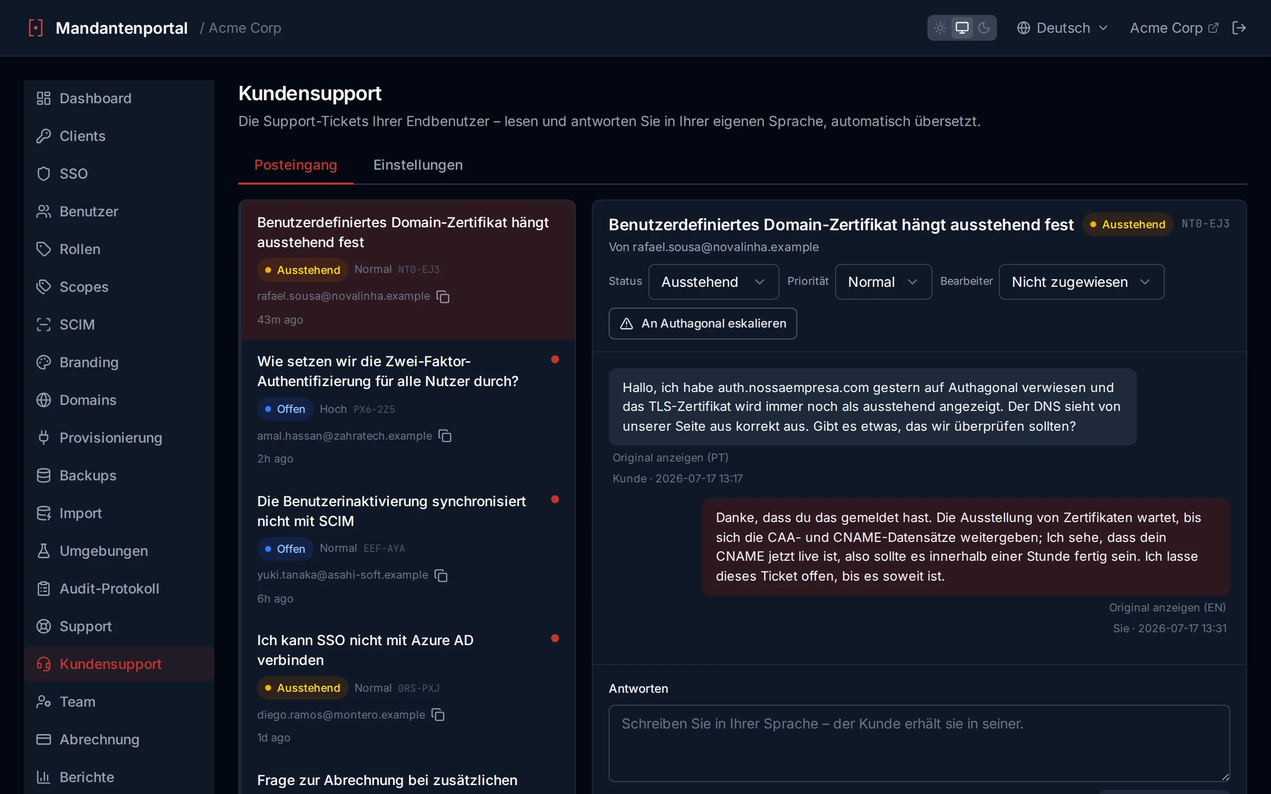 Kundensupport