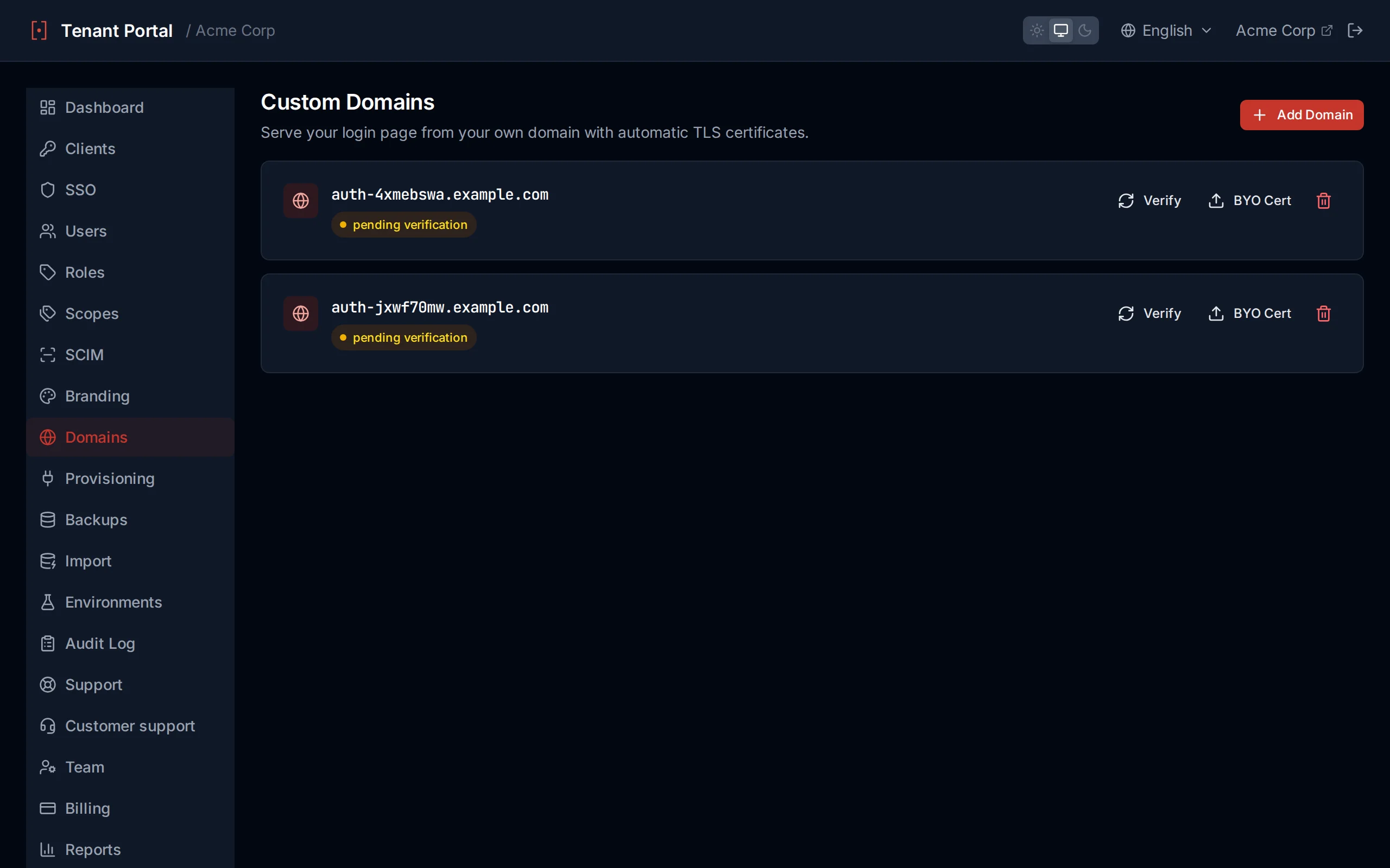 Custom Domains