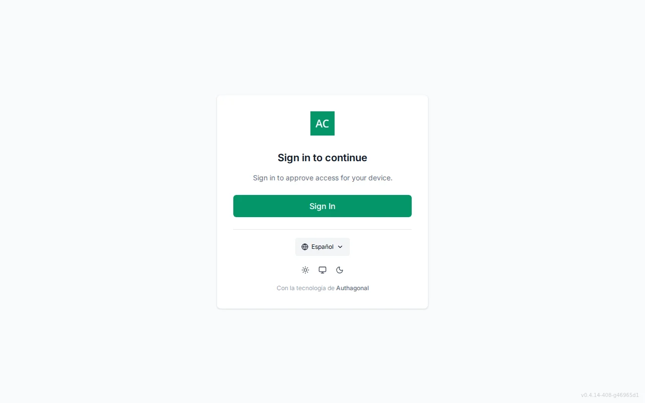 Device authorization screen with a centered user-code entry field, an Approve button, and an approved confirmation state