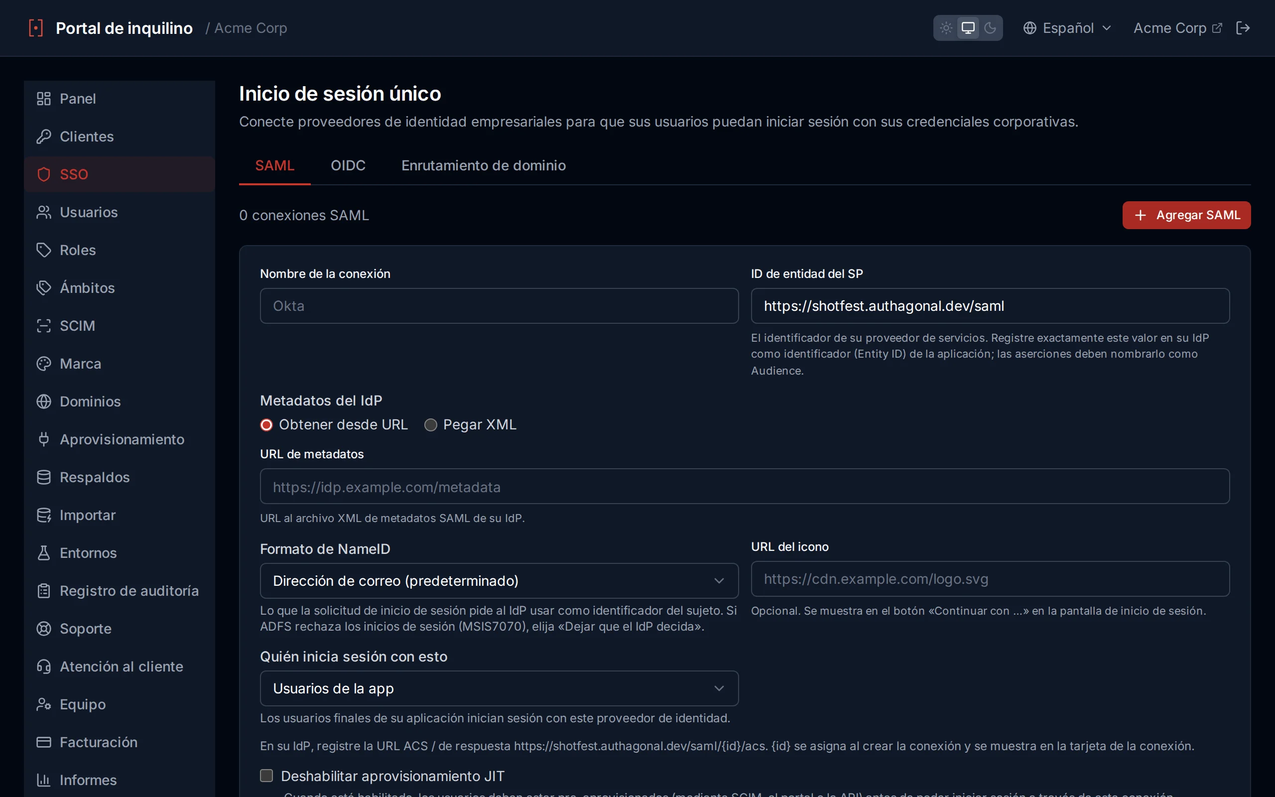 SSO empresarial