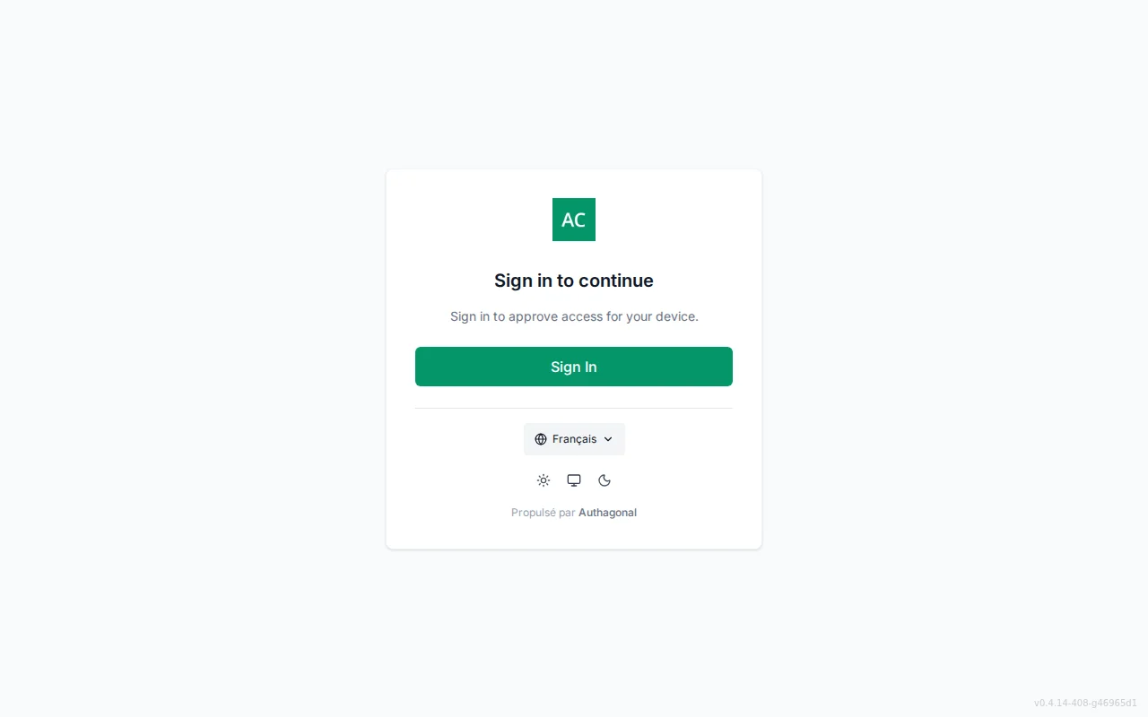 Device authorization screen with a centered user-code entry field, an Approve button, and an approved confirmation state