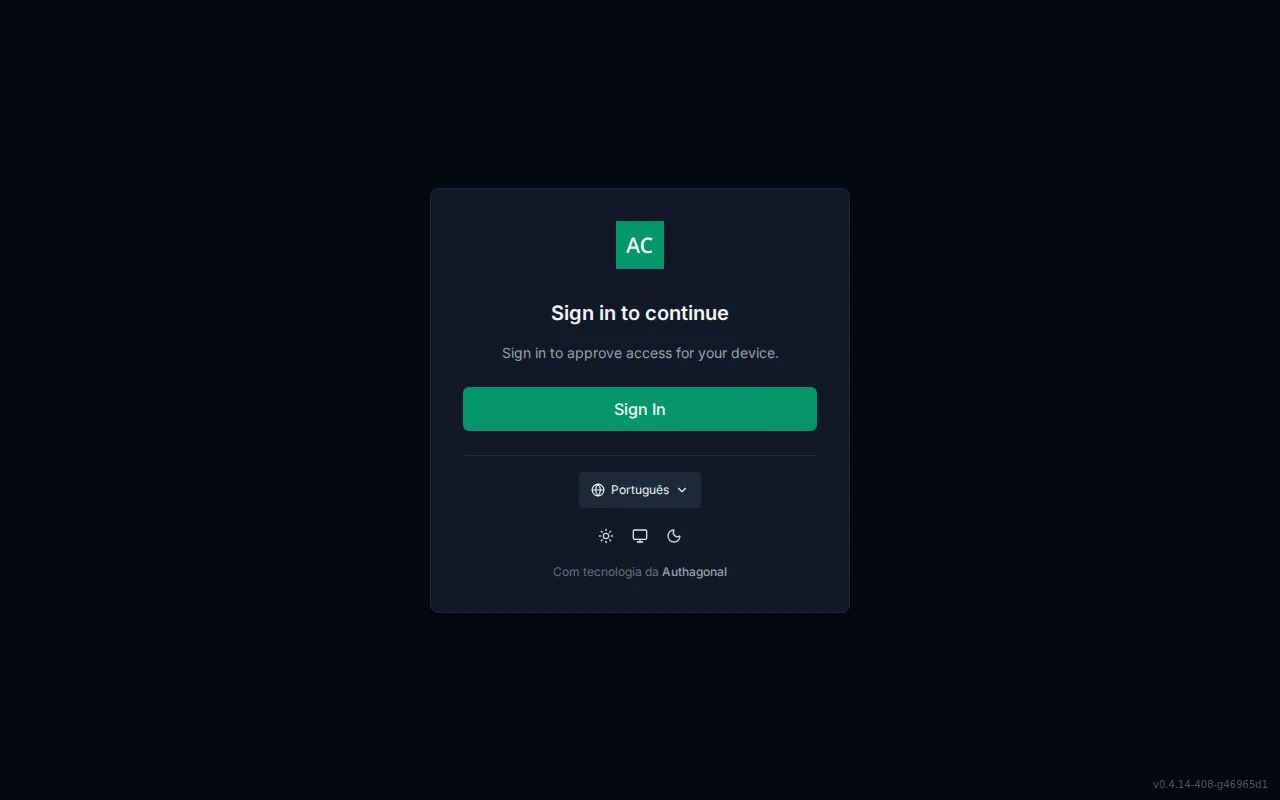 Device authorization screen with a centered user-code entry field, an Approve button, and an approved confirmation state