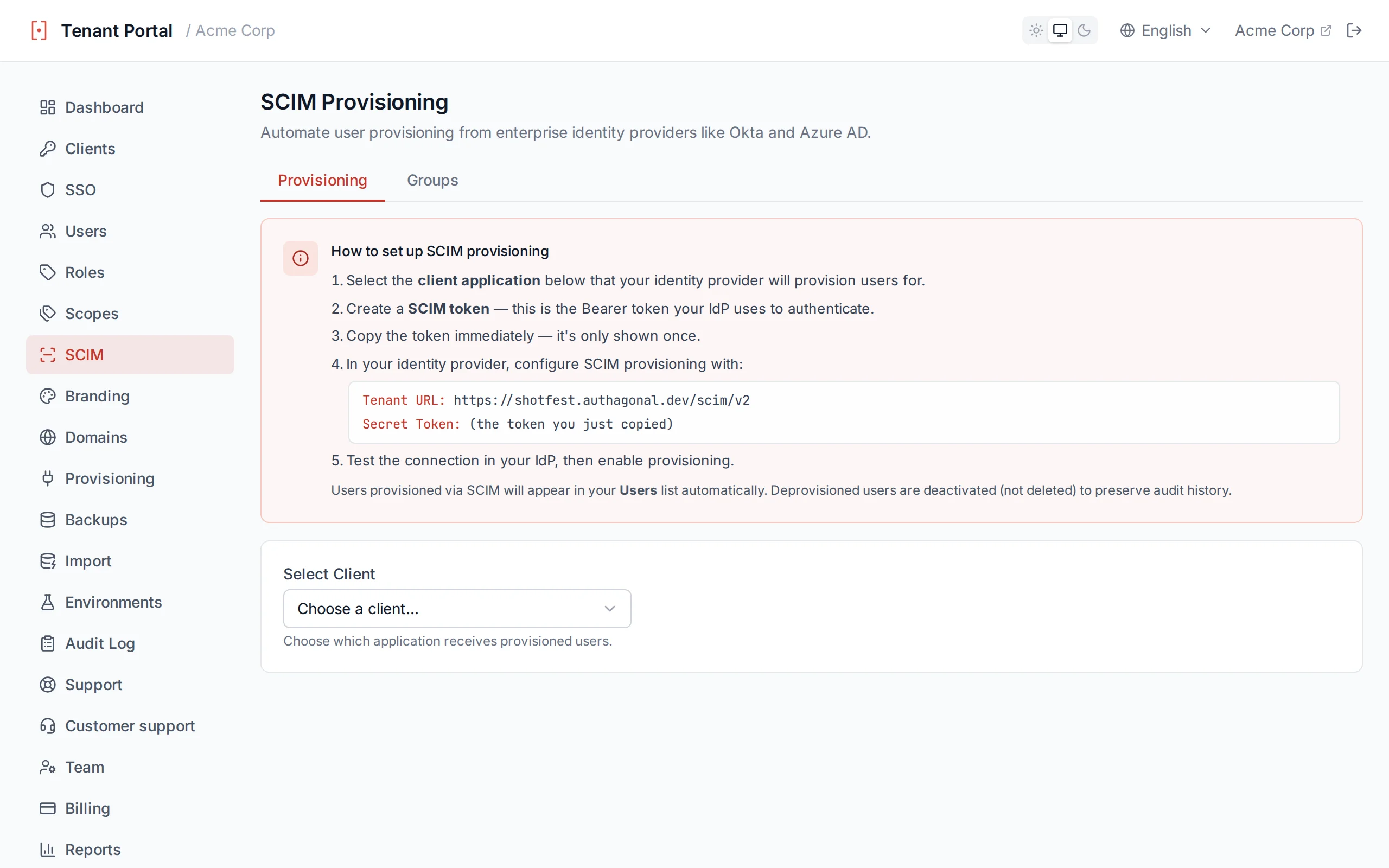 SCIM 2.0 Provisioning