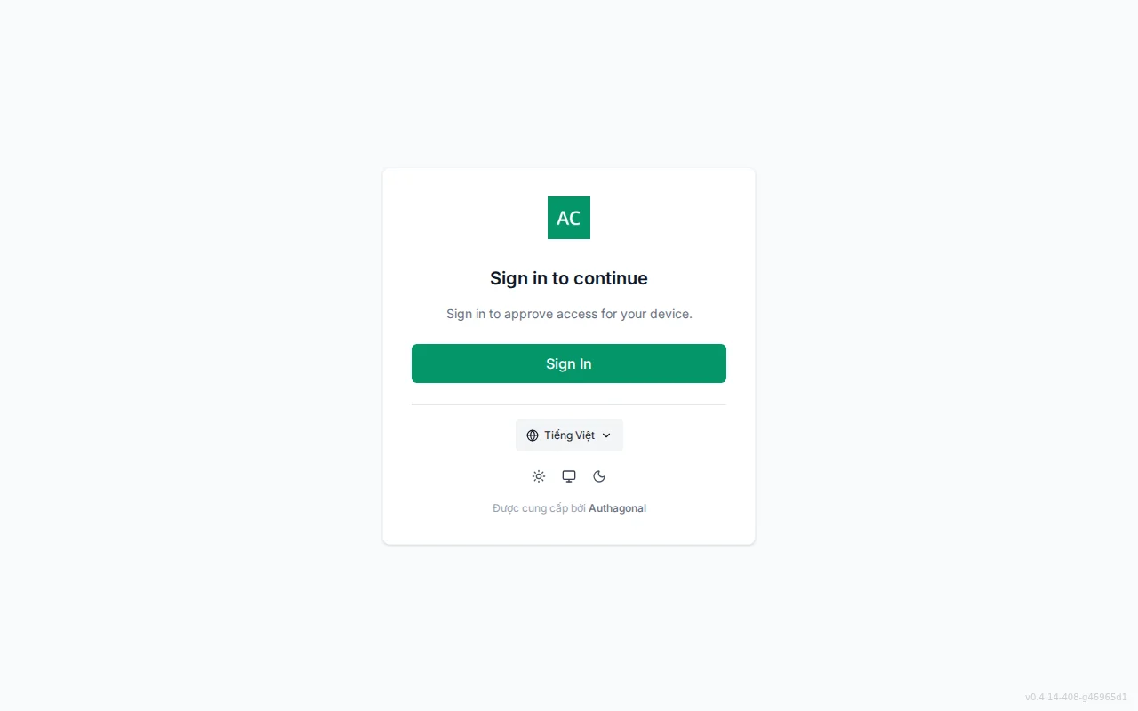 Device authorization screen with a centered user-code entry field, an Approve button, and an approved confirmation state